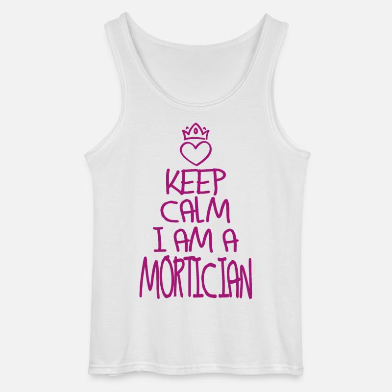 Keep Calm Bestatter - Gildan Männer Tank Top - Weiß
