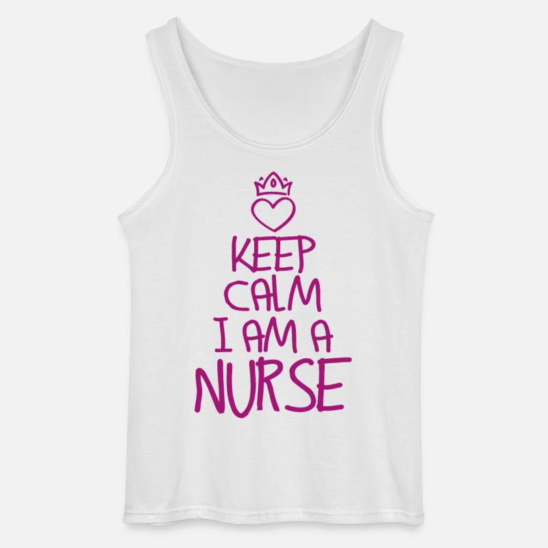 Keep Calm Krankenschwester - Gildan Männer Tank Top - Weiß