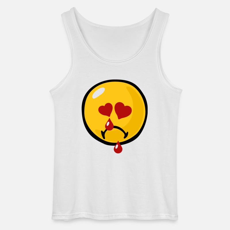 Smiley Sadness Heartbroken - Canotta da uomo Gildan - bianco