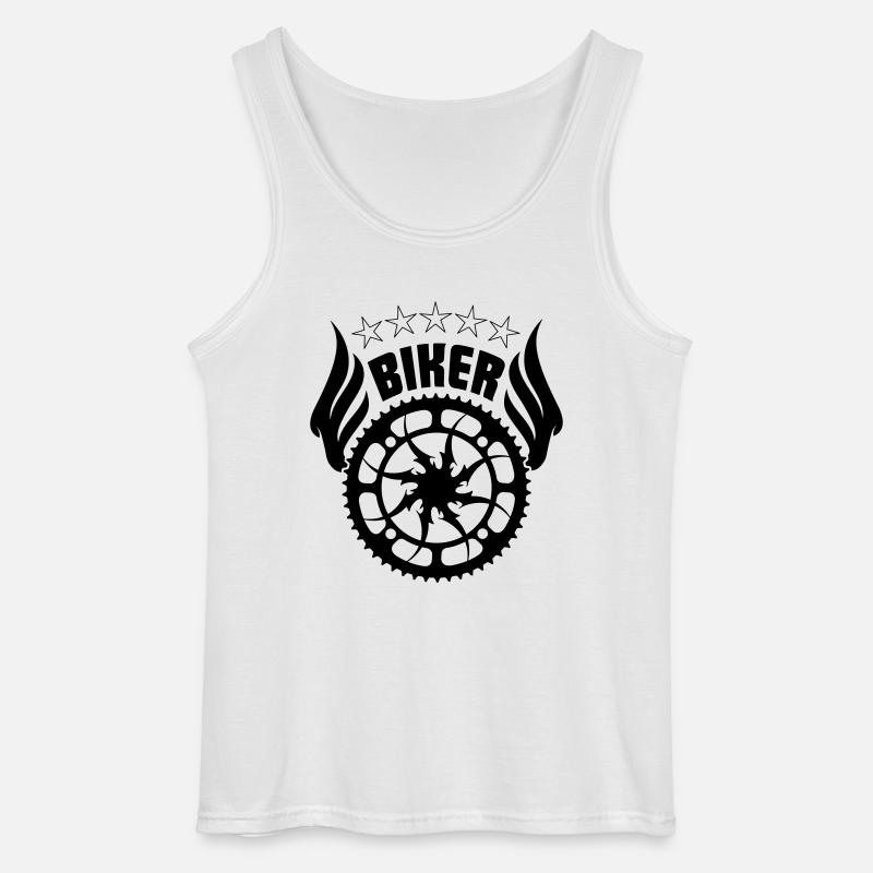 Biker Logo - Gildan Männer Tank Top - Weiß
