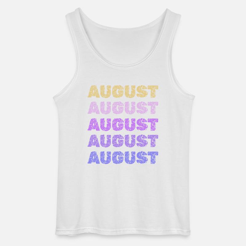 August August - Gildan Männer Tank Top - Weiß