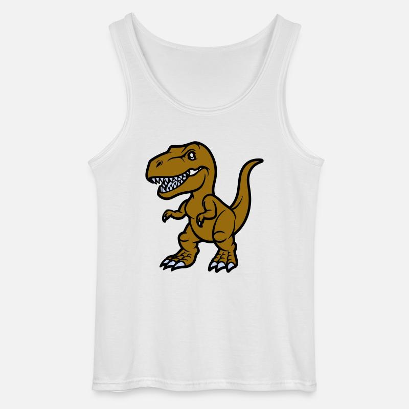 T Rex Comic - Gildan Männer Tank Top - Weiß