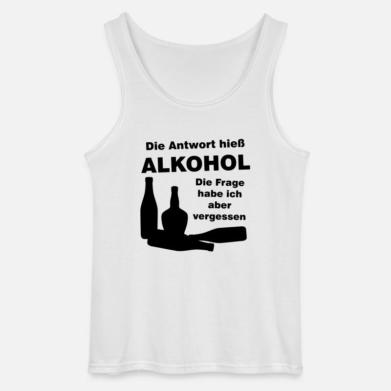 alkohol - Gildan Männer Tank Top - Weiß