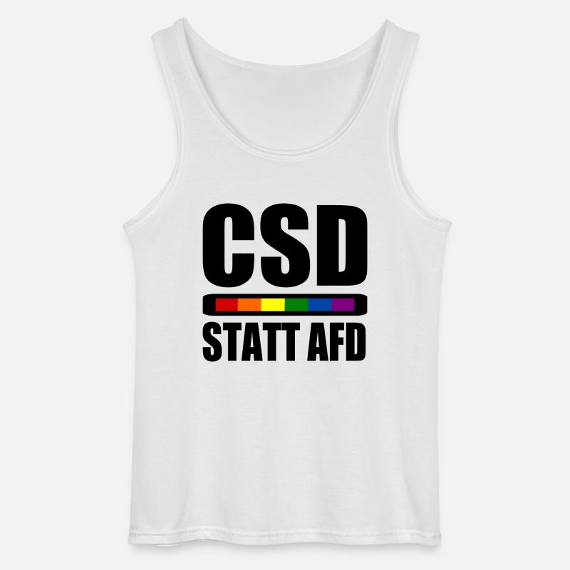 Csd statt afd - Gildan Männer Tank Top - Weiß