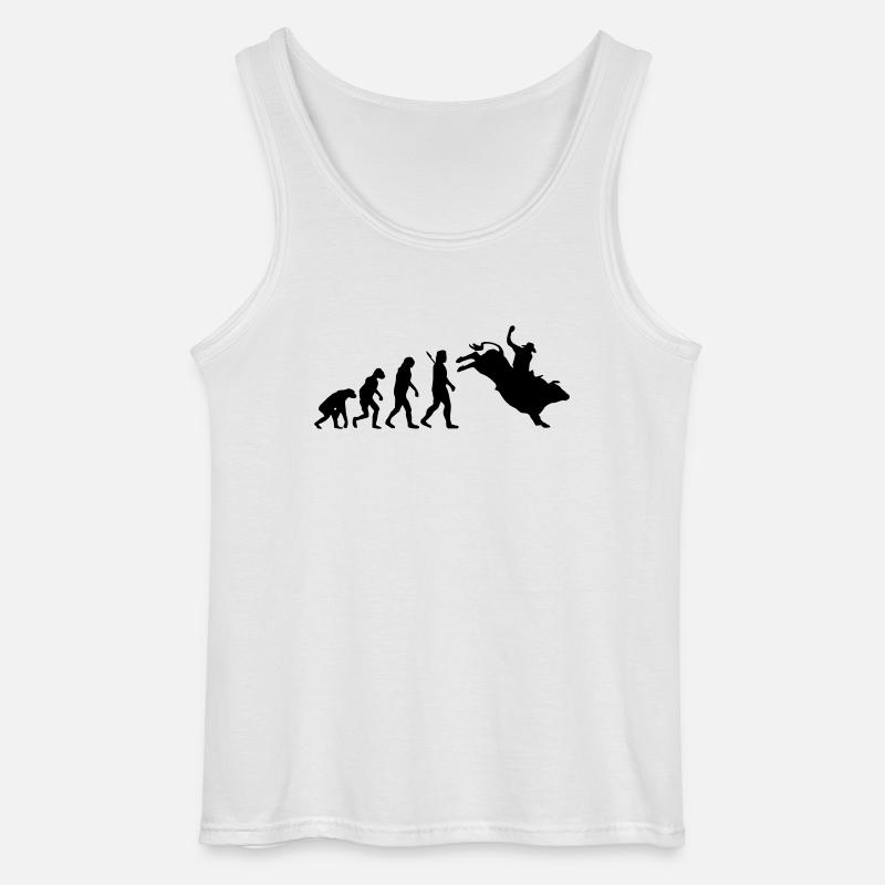 Evolution Rodeo - Gildan Männer Tank Top - Weiß