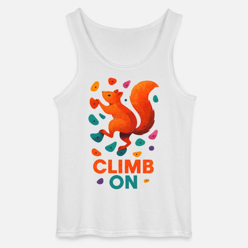 Bouldern Eichhörnchen Klettern Motivation Geschenk - Gildan Männer Tank Top - Weiß