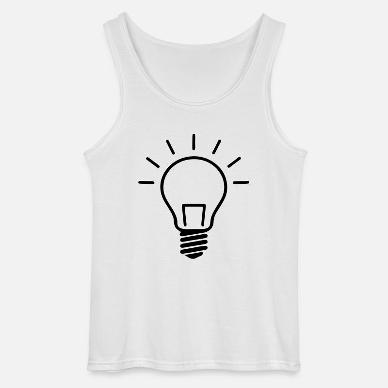 Glühbirne - Light Bulb - Gildan Männer Tank Top - Weiß