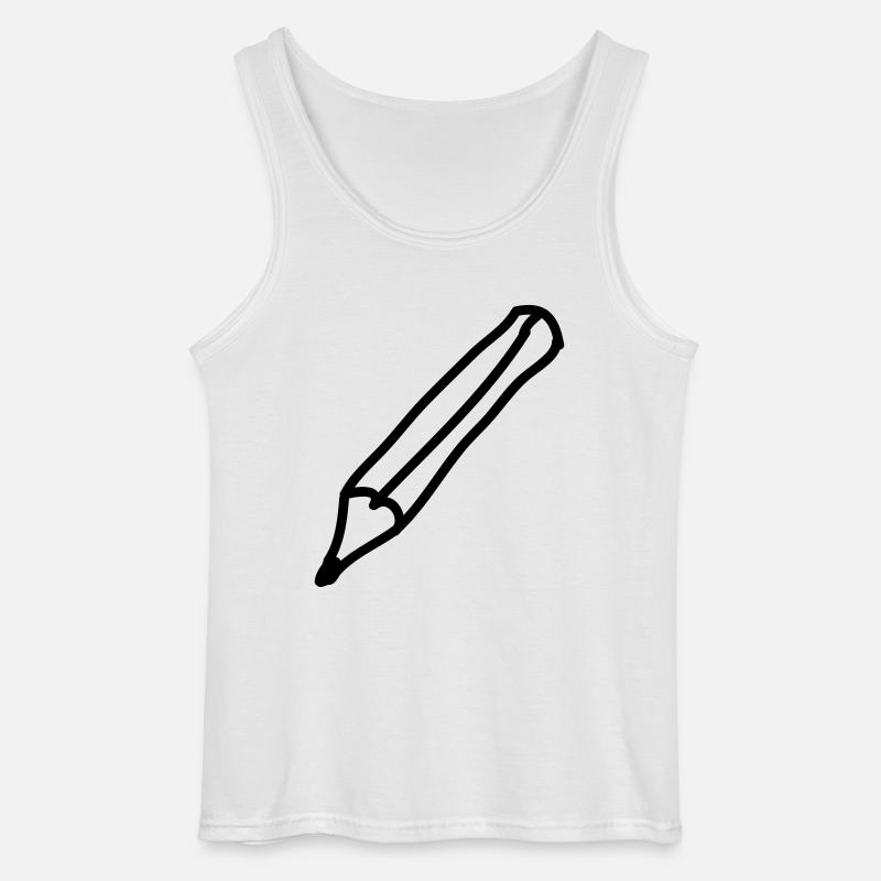 stift_1c - Gildan Männer Tank Top - Weiß