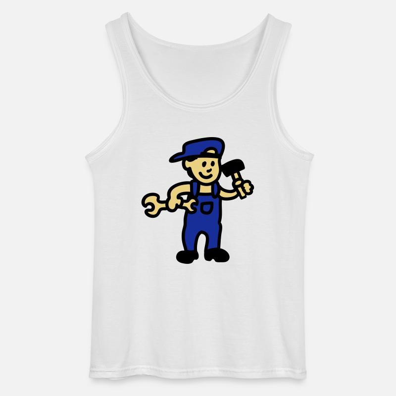 Handwerker 3 - Gildan Männer Tank Top - Weiß