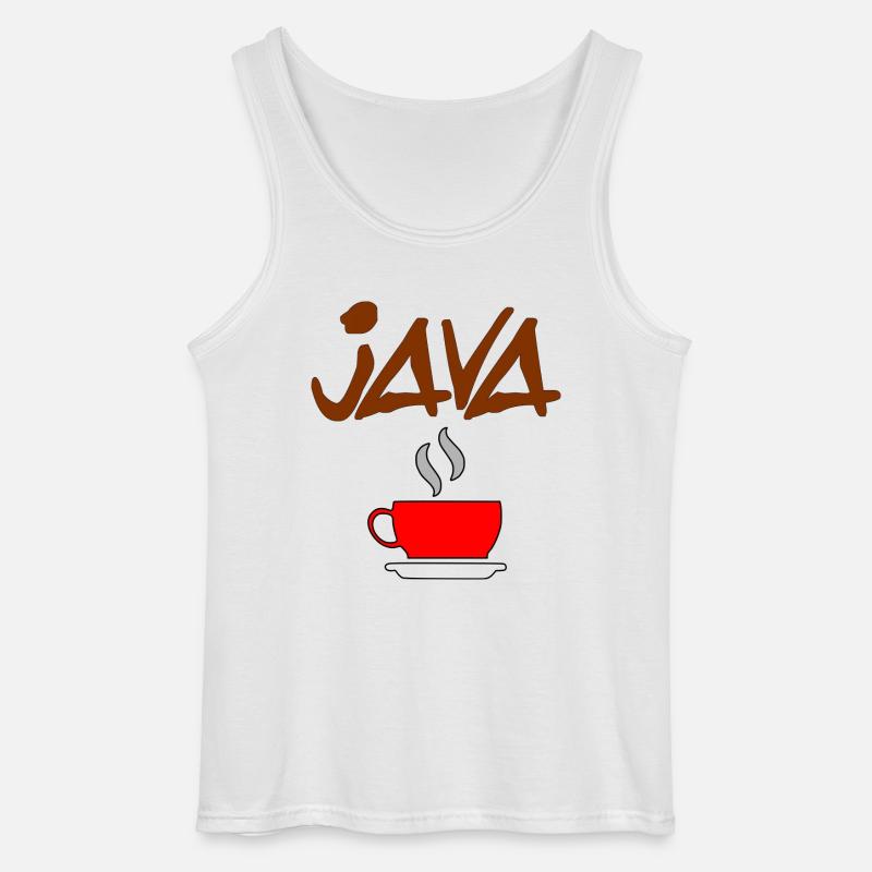 java coffee - Gildan Men’s Tank Top - white