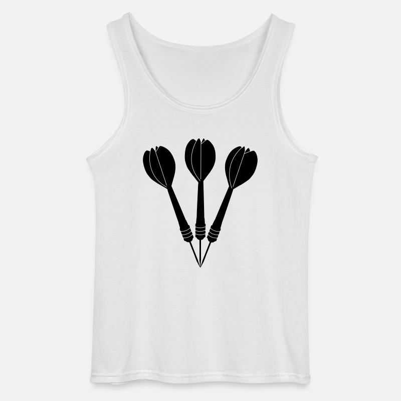 Dart Arrows - Gildan Männer Tank Top - Weiß