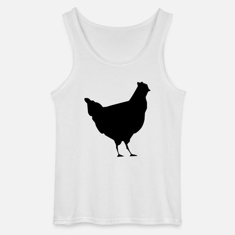 bauernhof hahn huhn vogel - Gildan Männer Tank Top - Weiß