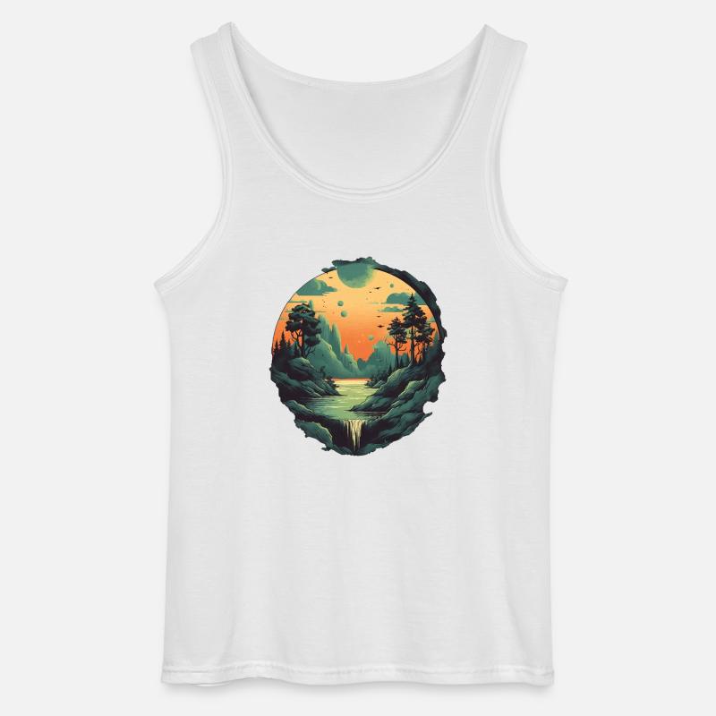 Landschaft - Gildan Männer Tank Top - Weiß