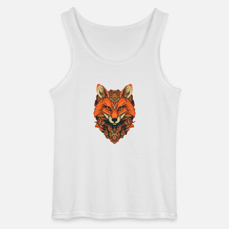 Fuchs - Gildan Männer Tank Top - Weiß