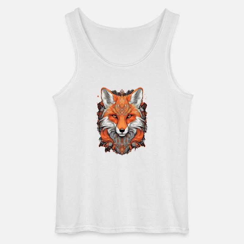 Fuchs - Gildan Männer Tank Top - Weiß