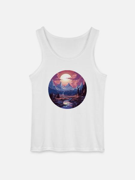Landscape - Illustration - Gildan Men’s Tank Top - white