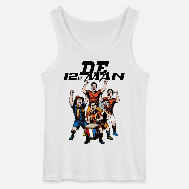 De12eMan - Gildan Männer Tank Top - Weiß