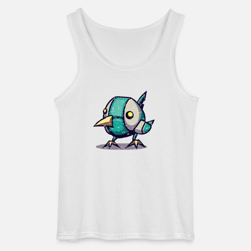 Roboter Küken Vogel - Gildan Männer Tank Top - Weiß