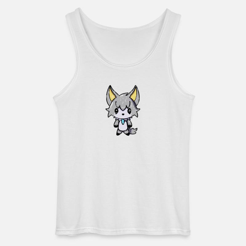 Wolf Wolfhound Vampire Emo - Gildan Men’s Tank Top - white