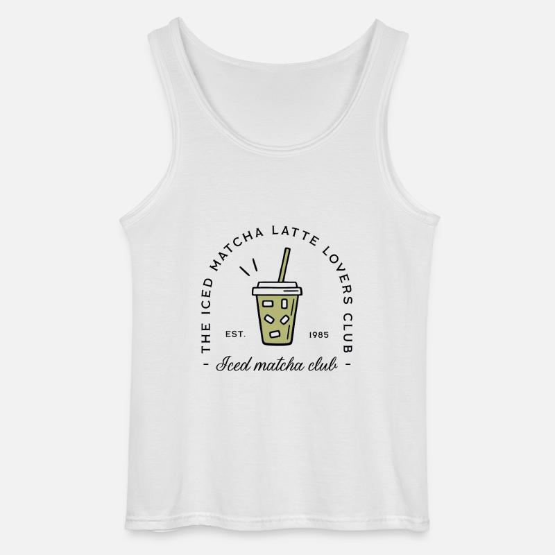Iced matcha latte lovers - Gildan Men’s Tank Top - white