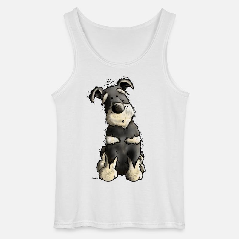 Drolliger Schnauzer - Gildan Männer Tank Top - Weiß