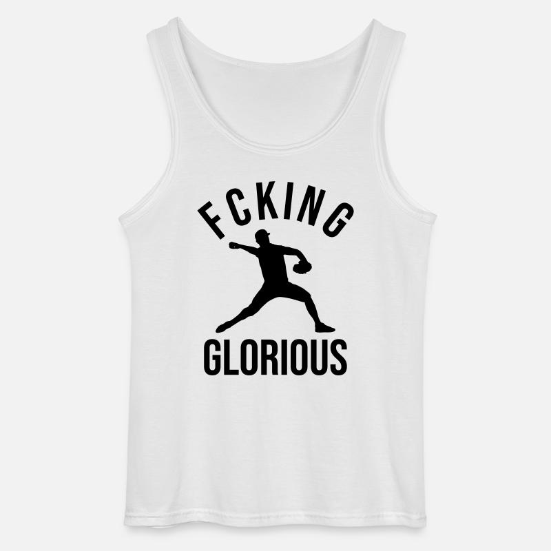 Baseball Pitcher Design Geschenk - Gildan Männer Tank Top - Weiß