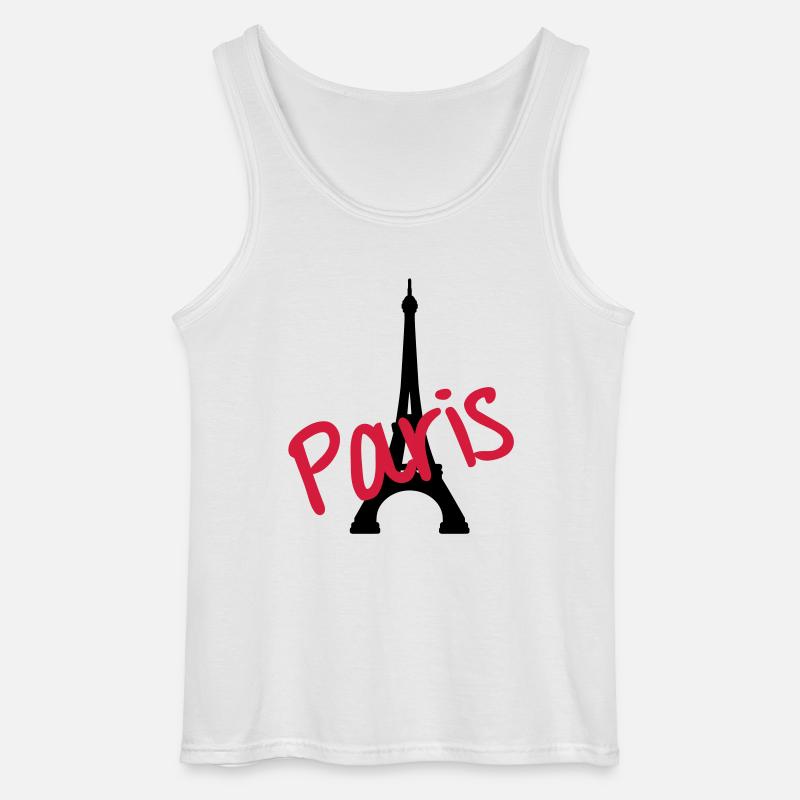 Paris - Gildan Männer Tank Top - Weiß
