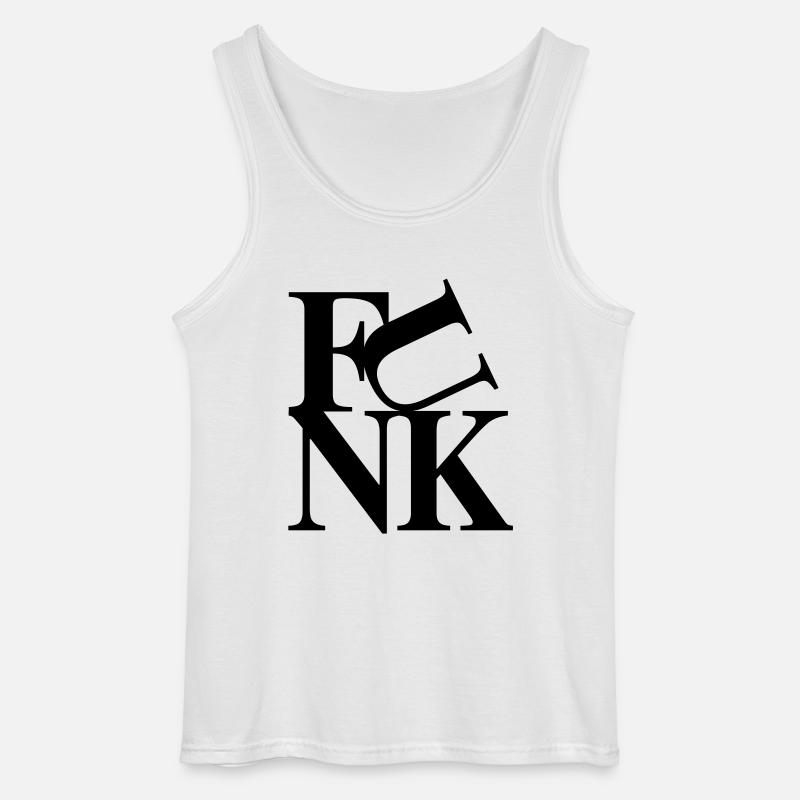Funk Musik - Gildan Männer Tank Top - Weiß
