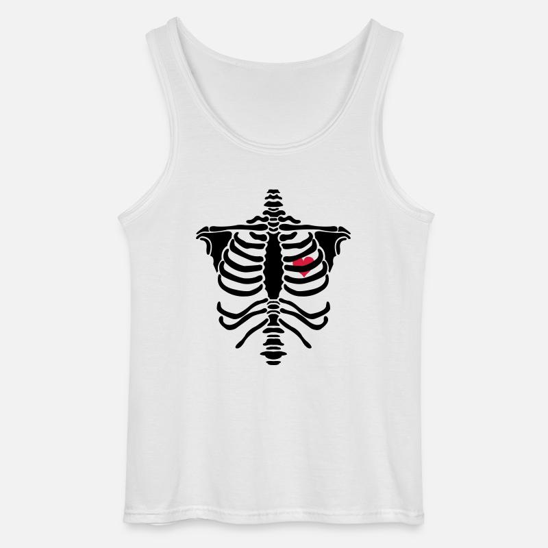 skelett2 - Gildan Männer Tank Top - Weiß