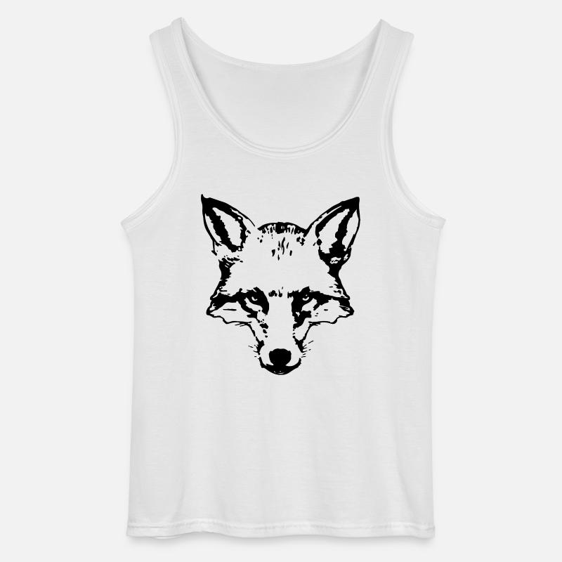fox_head - Gildan Männer Tank Top - Weiß