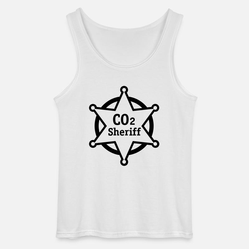 co2 sheriff - Gildan Männer Tank Top - Weiß