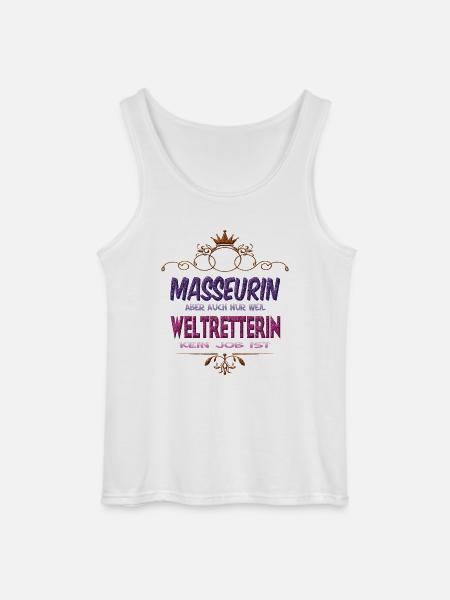 Masseurin Weltretterin - Gildan Männer Tank Top - Weiß