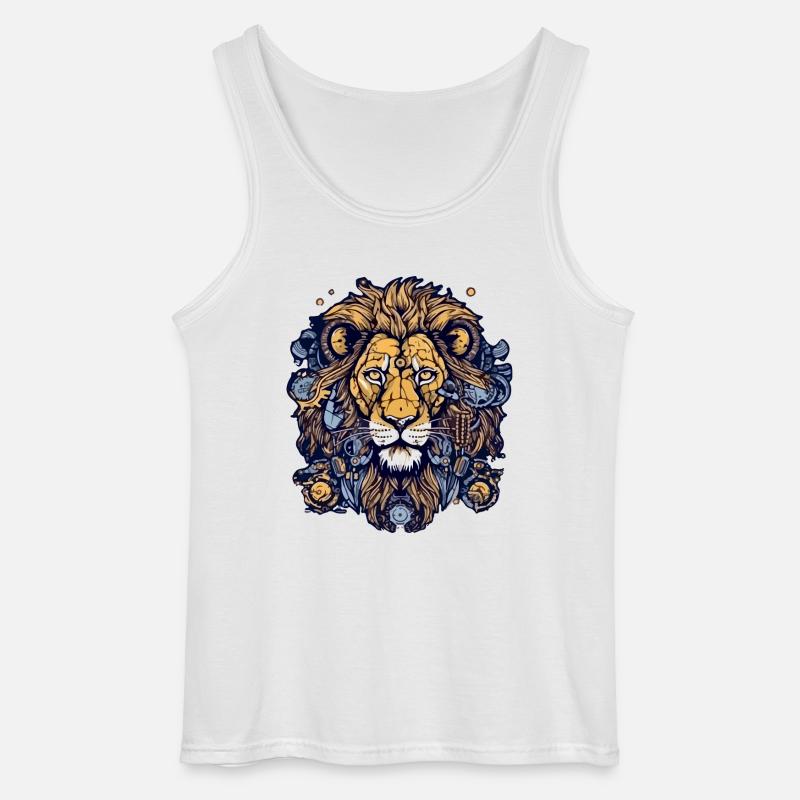 Kitu der Löwe - Gildan Männer Tank Top - Weiß