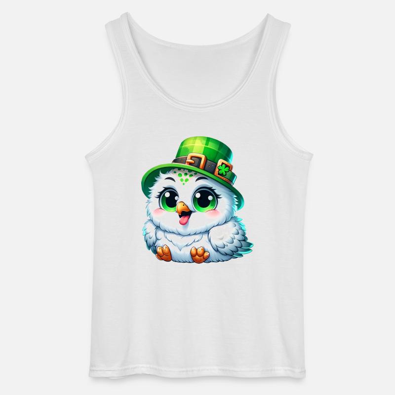 St. Patrick's Süße Schneeeule - Gildan Männer Tank Top - Weiß