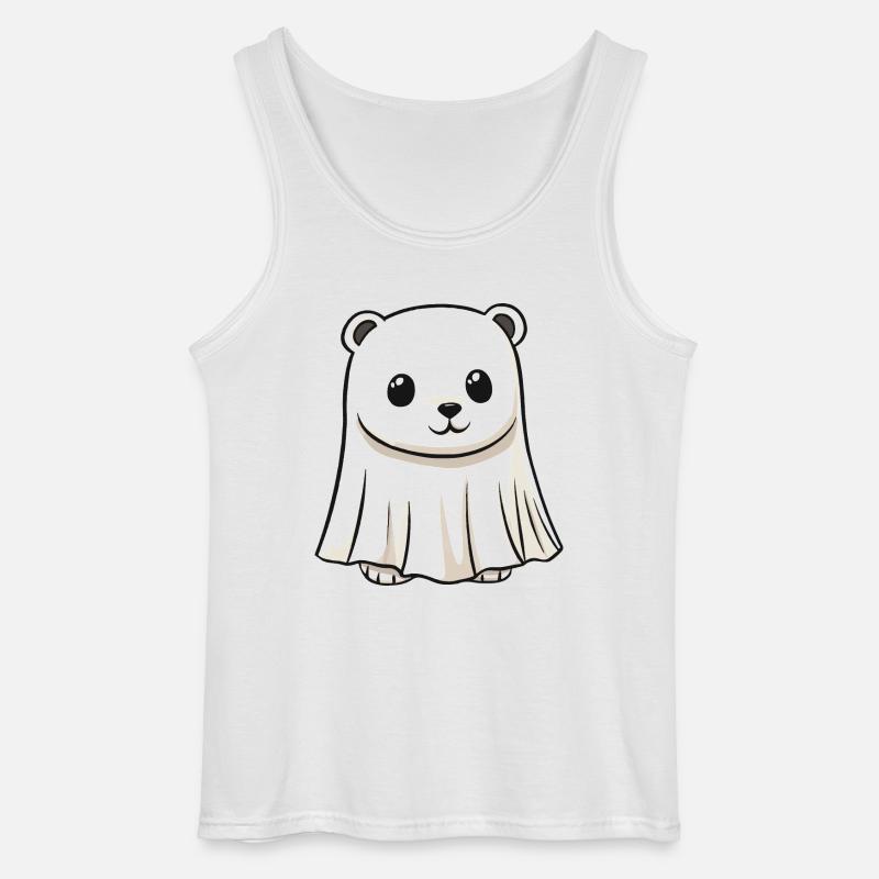 Eisbär Halloween Comic Geist - Gildan Männer Tank Top - Weiß