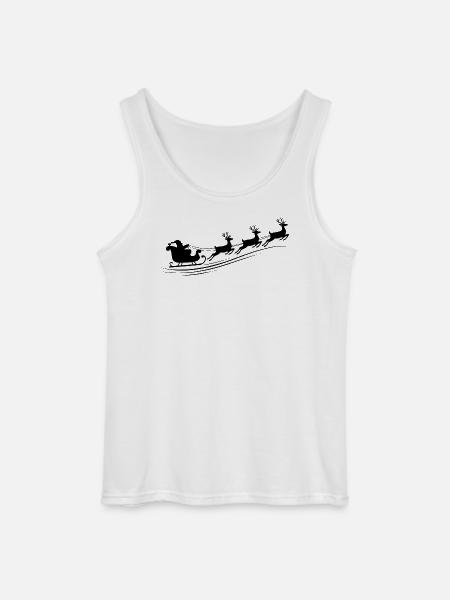 Weihnachtsmann Schlitten Rentiere - Gildan Männer Tank Top - Weiß