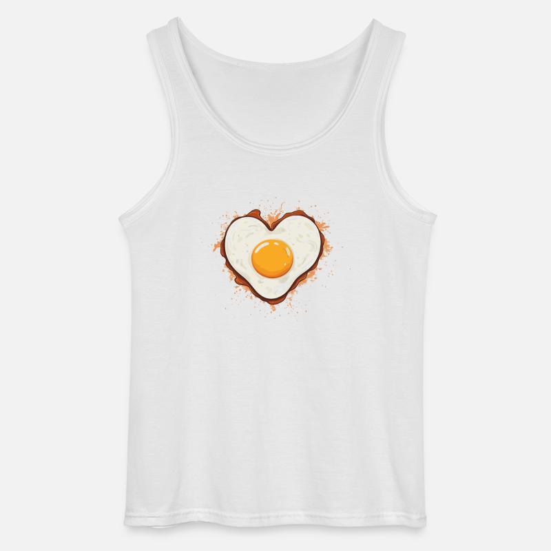 Spiegelei mit Herz - Gildan Männer Tank Top - Weiß