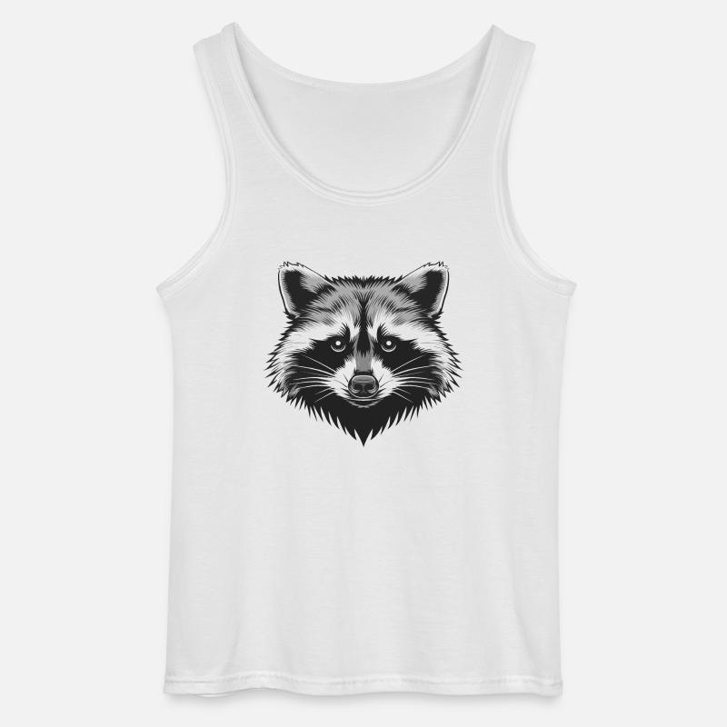 Waschbär - Gildan Männer Tank Top - Weiß