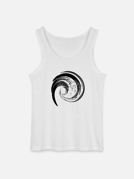 Rotated Shaft Whirlpool Formation - Gildan Men’s Tank Top - white
