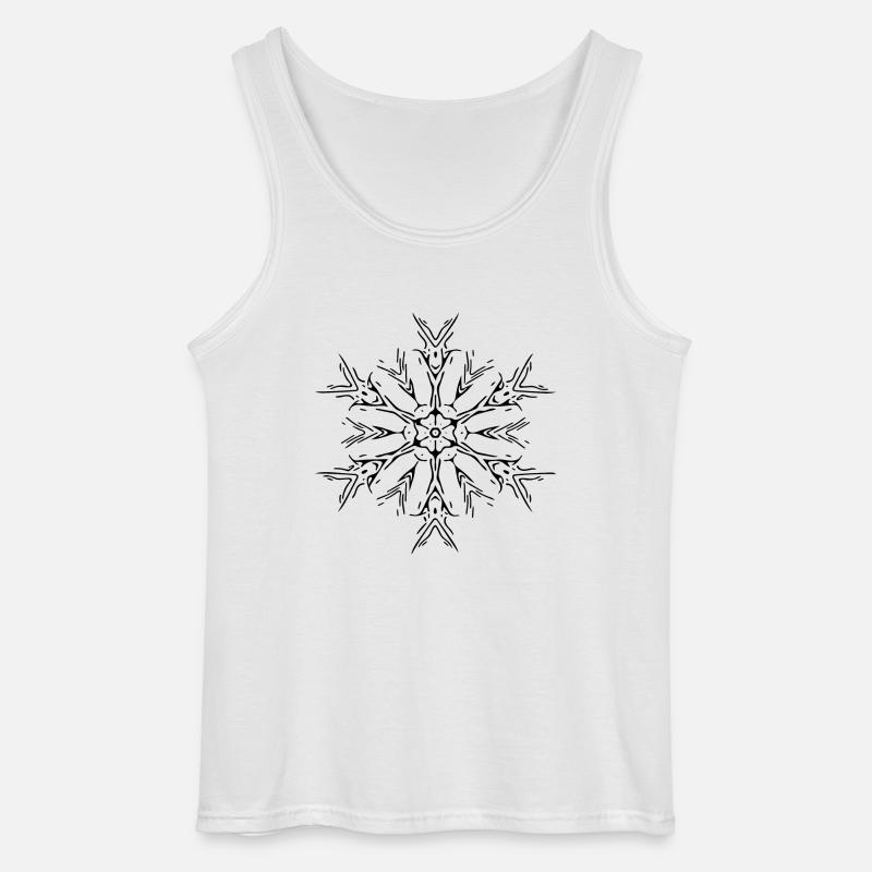Mandala Lines Abstract Shape Pattern - Débardeur Gildan Homme - blanc