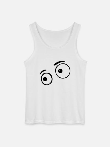 Funny eyes - Gildan Men’s Tank Top - white
