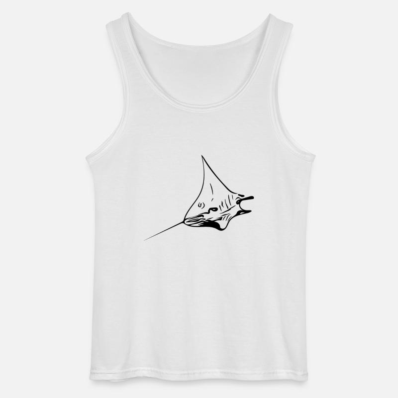Eleganter Mantarochen im Flug - Gildan Männer Tank Top - Weiß