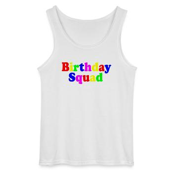 Birthday squad - Débardeur Gildan Homme - blanc - Devant - AI Model Male 185 dark (185cm)