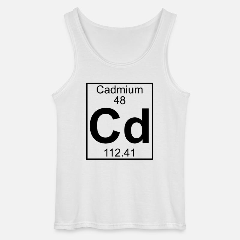 Element 048 - Cd (cadmium) - Full - Gildan Männer Tank Top - Weiß