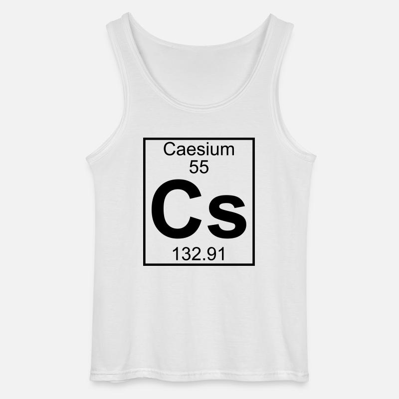 Caesium (Cs) (element 55) - Gildan Men’s Tank Top - white