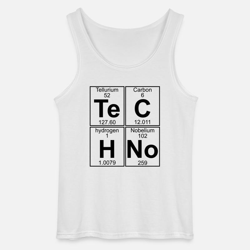 Te-C-H-No (techno) - Gildan Männer Tank Top - Weiß