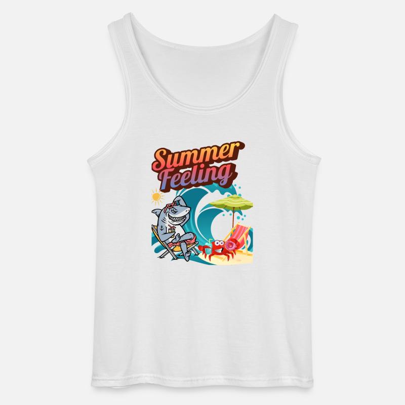 "Summer Feeling" - Gildan Männer Tank Top - Weiß