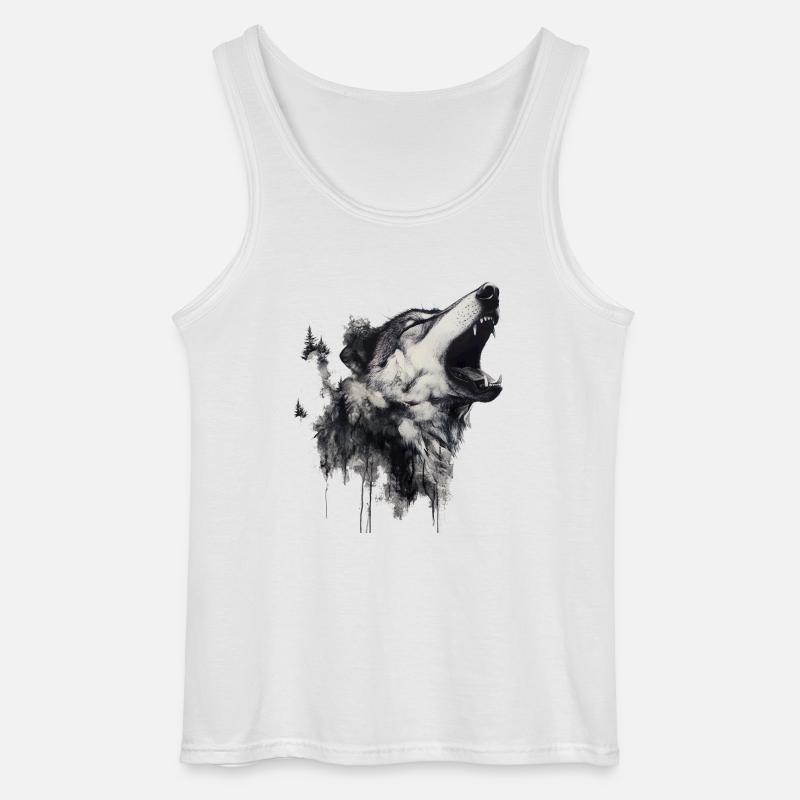 Die Wolfsangst, ein komplexes Phänomen - Gildan Männer Tank Top - Weiß