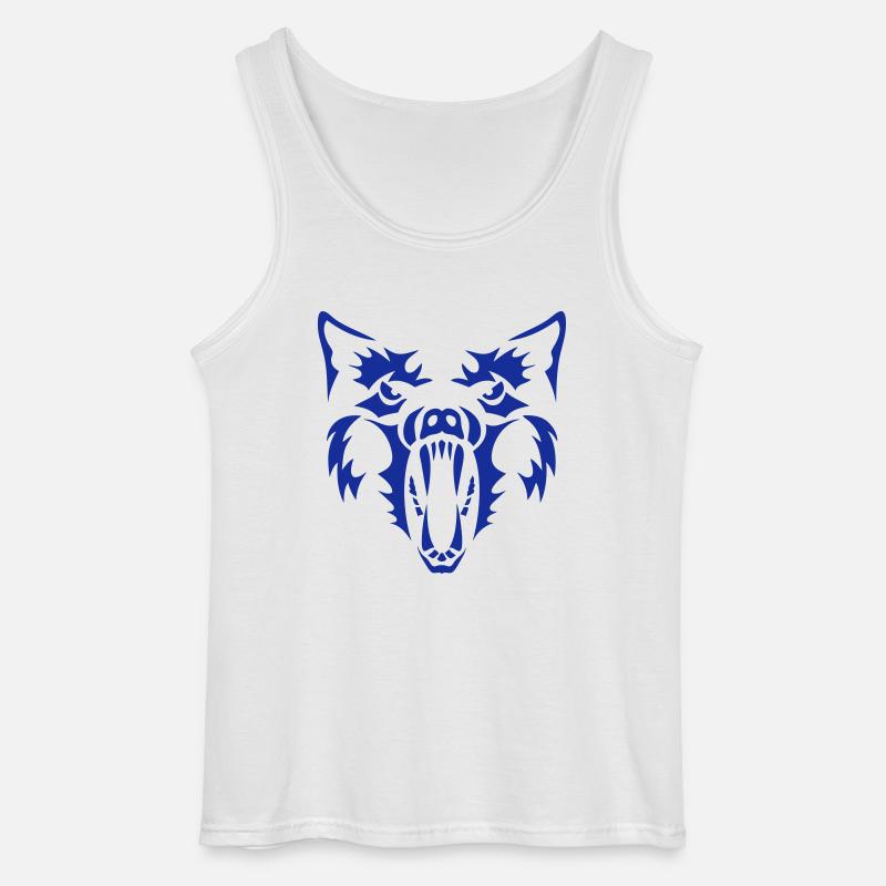 Wolf Werwolf Werwolf 3 - Gildan Männer Tank Top - Weiß