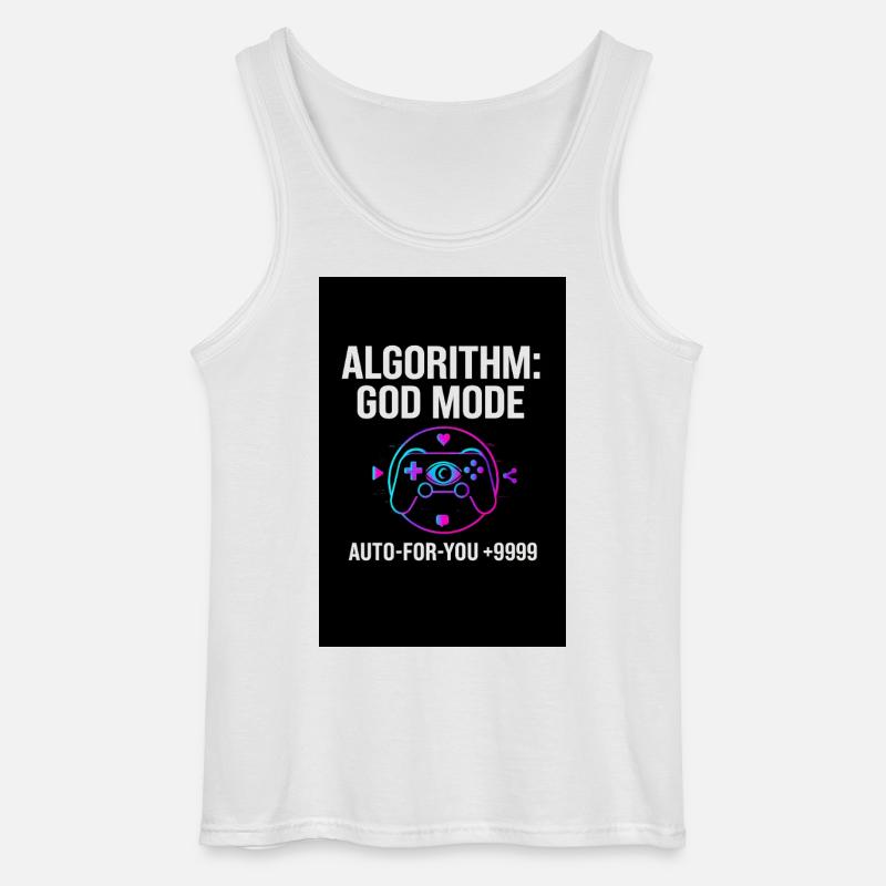 Algorithm God Mode - Gildan Men’s Tank Top - white